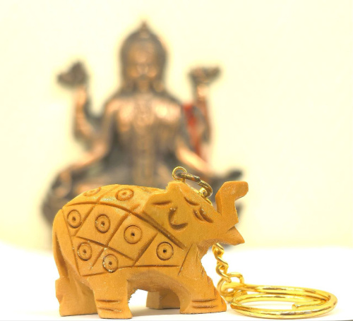 Брелок деревянный "Слоник" 5*3см